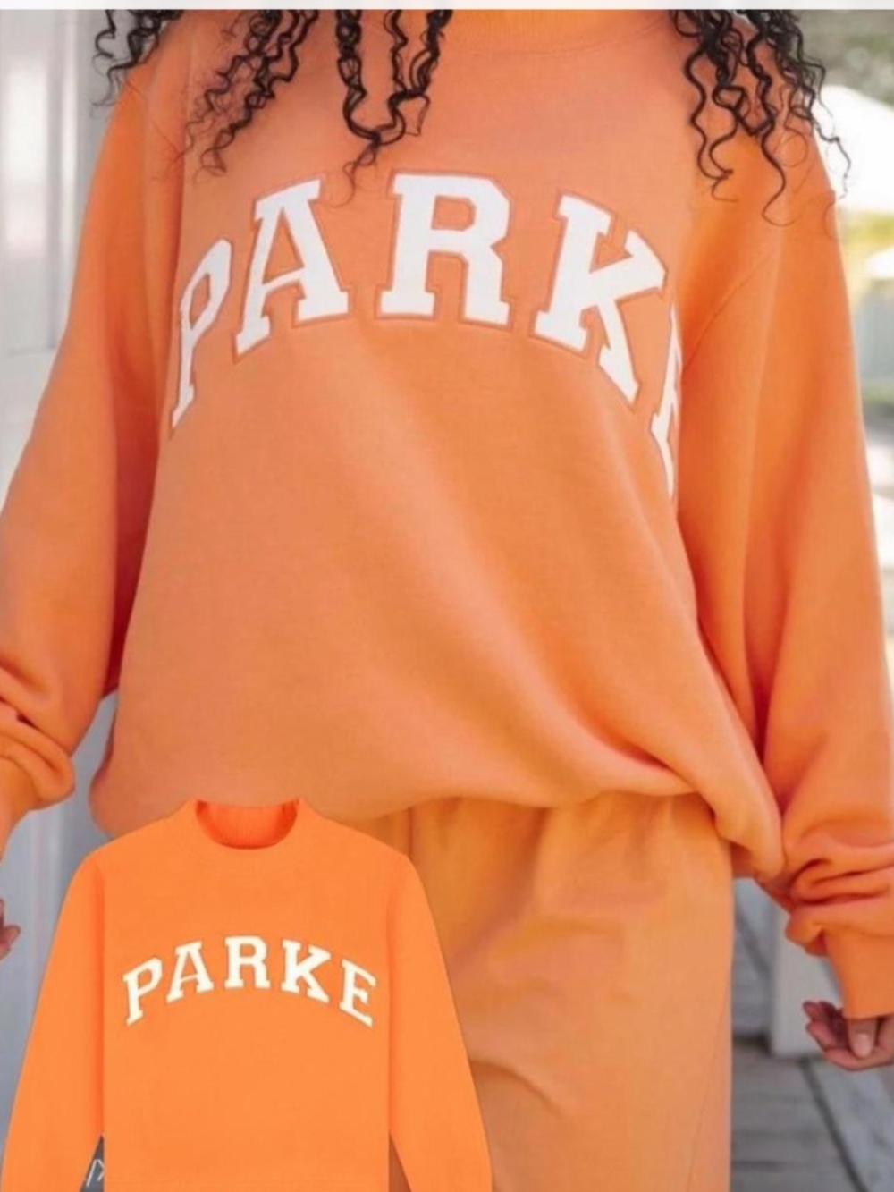 PARKE CREAMSICLE SWEATSHIRT - SMALL/MEDIUM - LIKE NEW - Picture 2 of 4